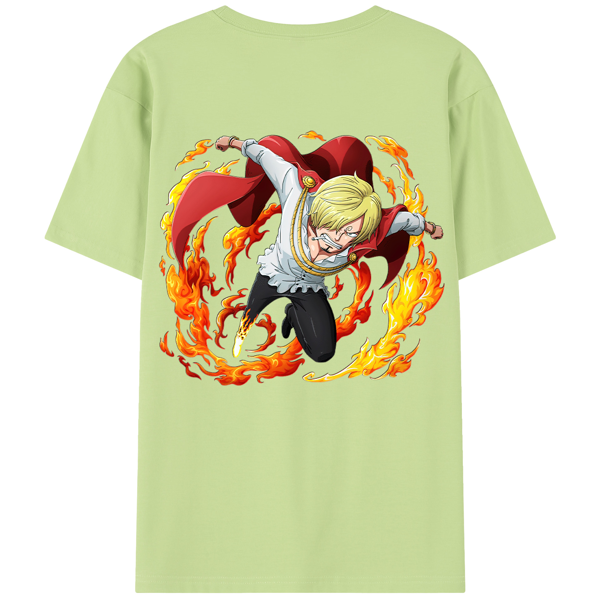 ワンピース サンジ ONE PIECE Sanji 綿100％半袖Tシャツ（背面プリント）